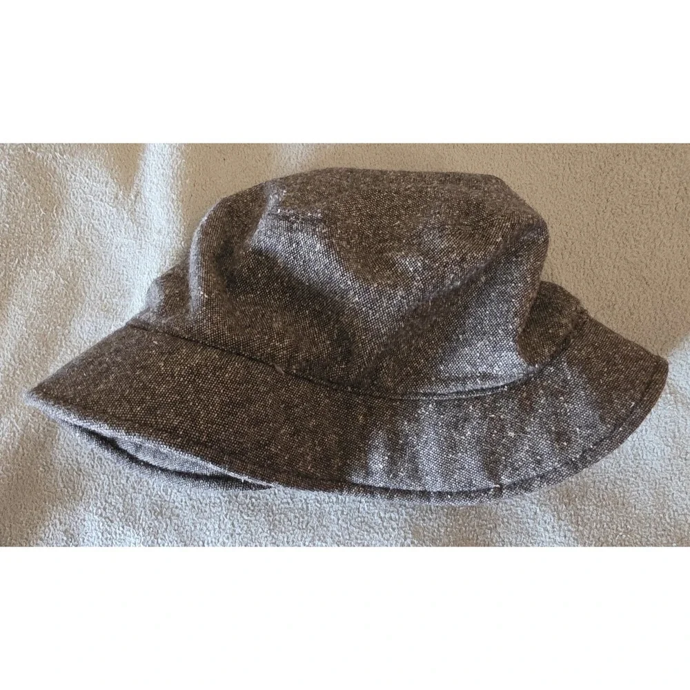 Banana Republic Wool Blend Bucket Hat M/L Brown Speckled Made in Italy Sun